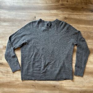 Nordstrom Sweater Mens 2XL Charcoal Gray‎ Crew Neck Merino Wool Blend Pullover